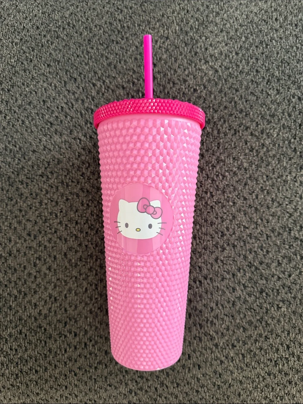 Sanrio Pink Hello Kitty Travel Cup Lid with Logo Starbucks